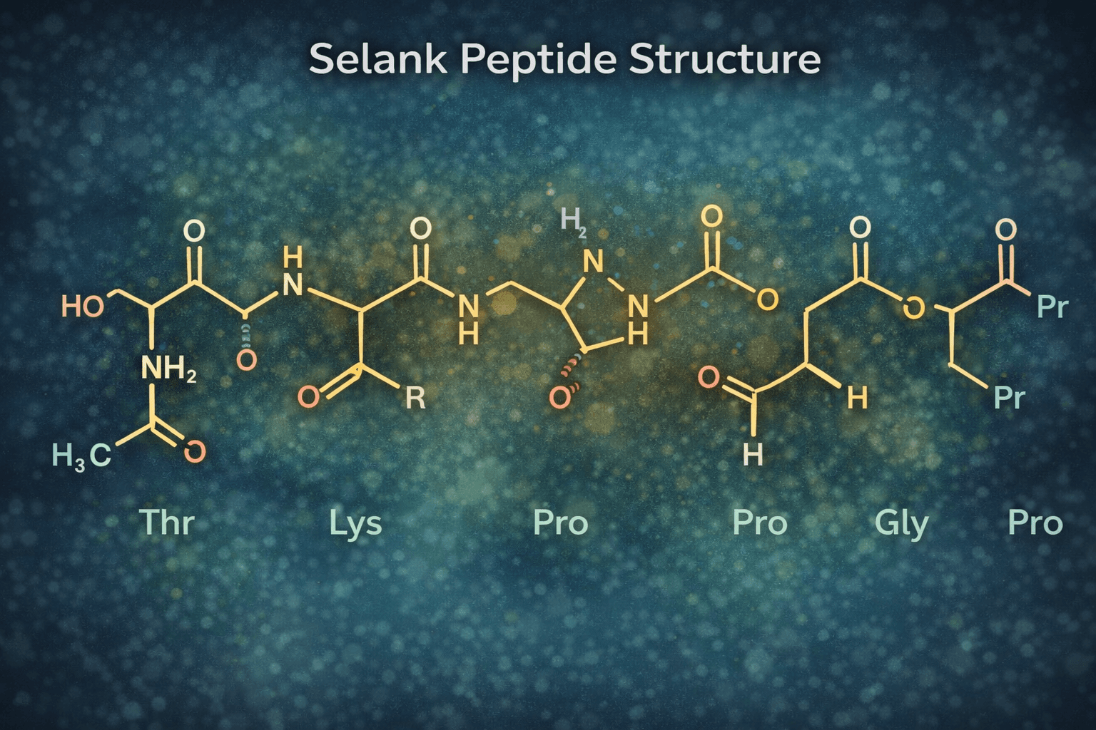 Selank peptide molecular structure