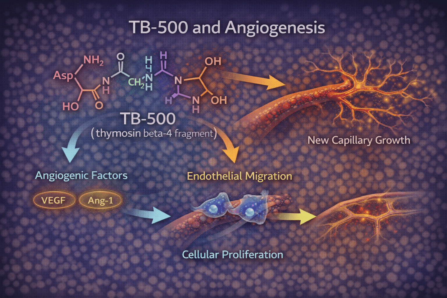 TB-500 angiogenesis research diagram