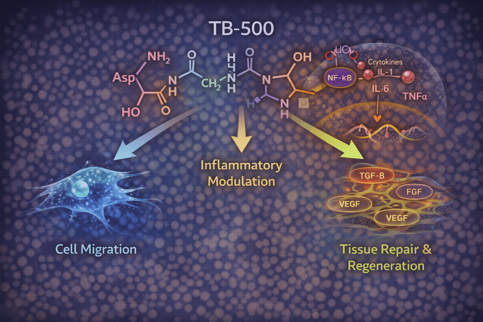TB-500 signaling pathway diagram