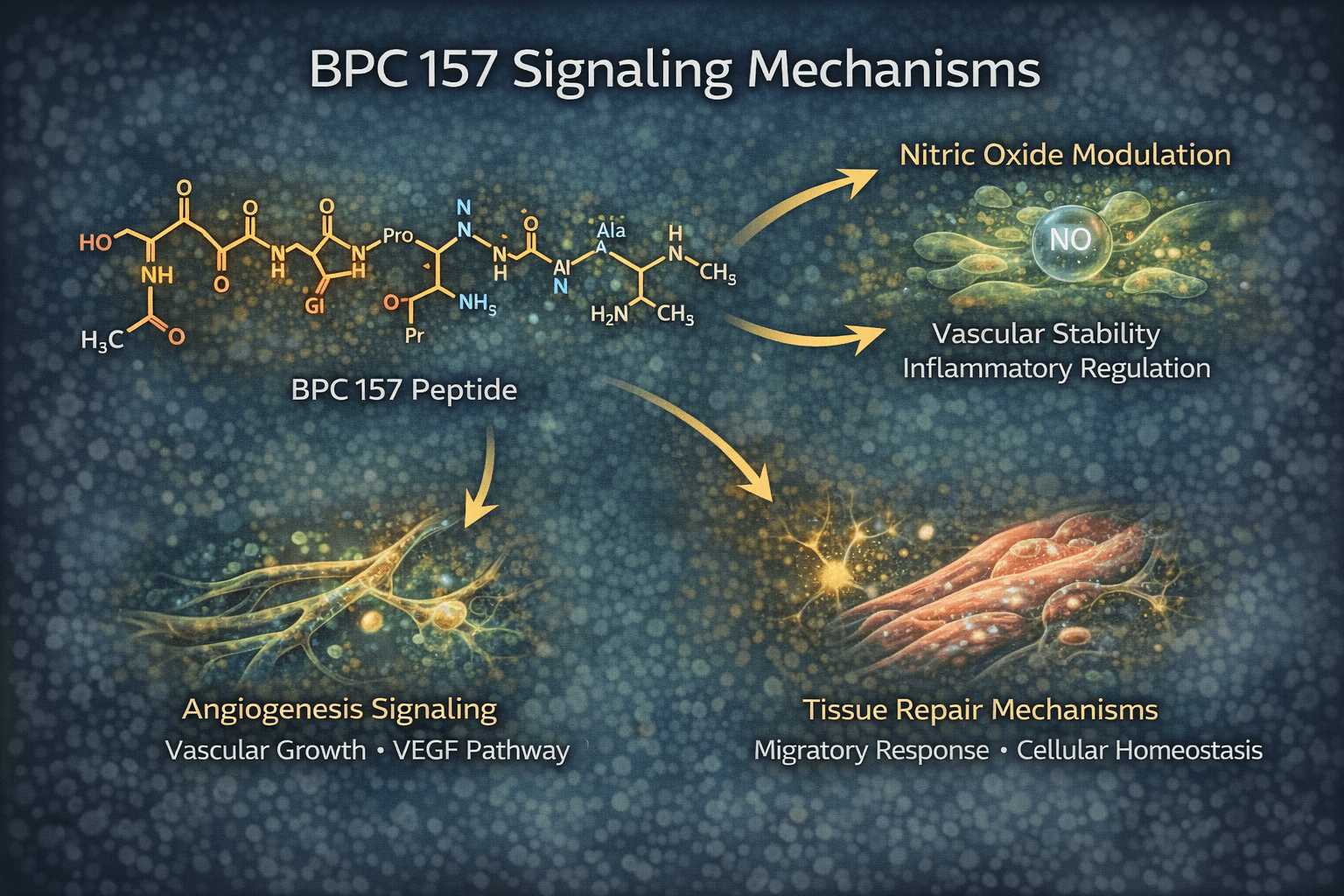 BPC157 signaling pathways